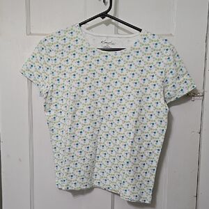KIM ROGERS PETITE SMALL WOMEN LADIES SMALL FLOWER PRINT GREEN BEIGE BLUE GREEN